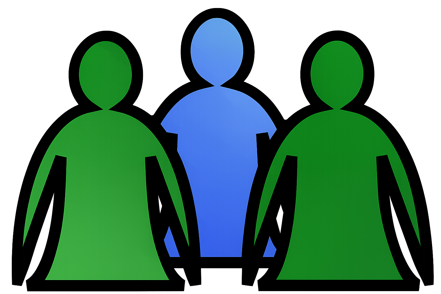 idealized people silhouettes